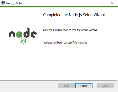 node completion screen