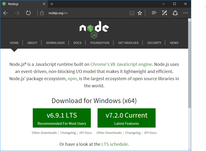 node download screen